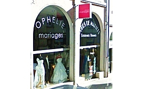 Vitrine de Boutique Ophlie Mariages